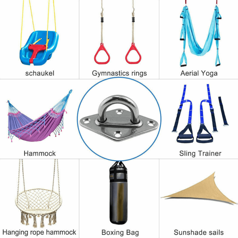 2pcs Stainless Steel Hammock Hanging Kit for Hammocks Swing Chair Yoga