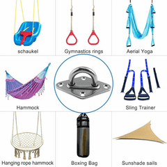 2pcs Stainless Steel Hammock Hanging Kit for Hammocks Swing Chair Yoga