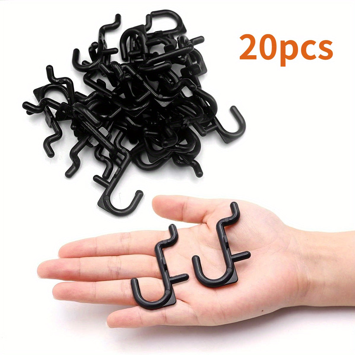 20pcs J Shape Peg Hook Organizer for Peg Board Durable