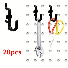 20pcs J Shape Peg Hook Organizer for Peg Board Durable