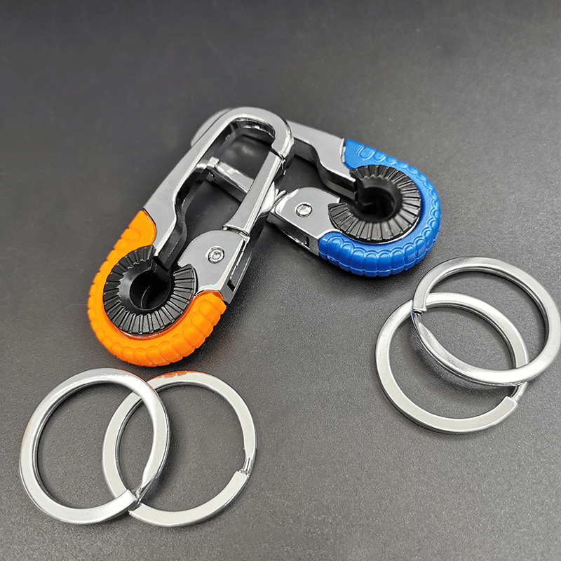 Heavy Duty Carabiner Keychain Stainless Steel Hooks