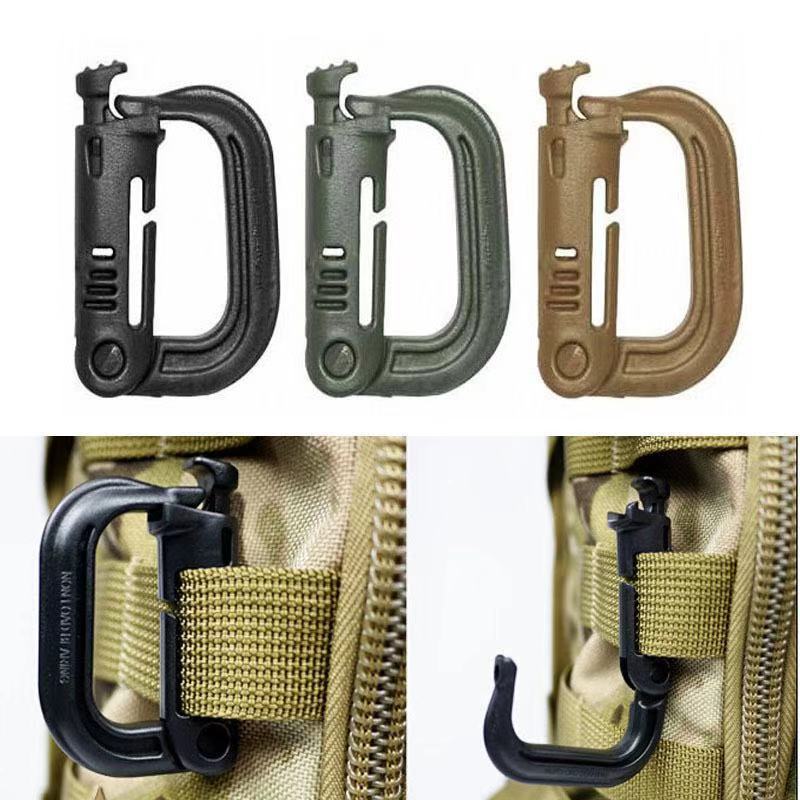 D Shaped Locking Ring Carabiner for Camping Hiking