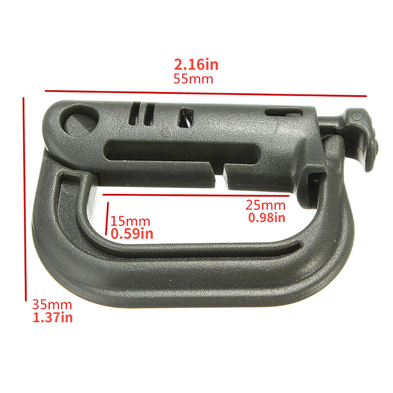 D Shaped Locking Ring Carabiner for Camping Hiking