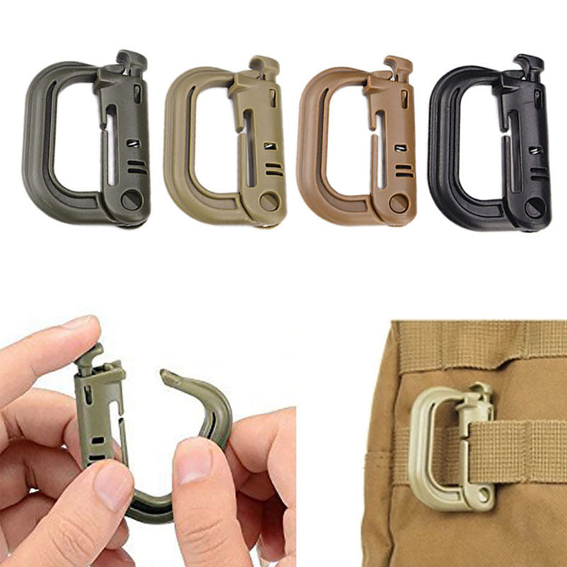 D Shaped Locking Ring Carabiner for Camping Hiking