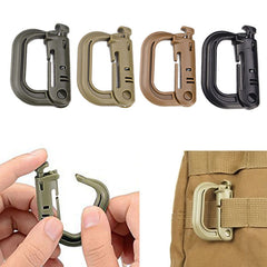 D Shaped Locking Ring Carabiner for Camping Hiking