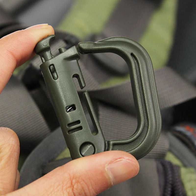 D Shaped Locking Ring Carabiner for Camping Hiking