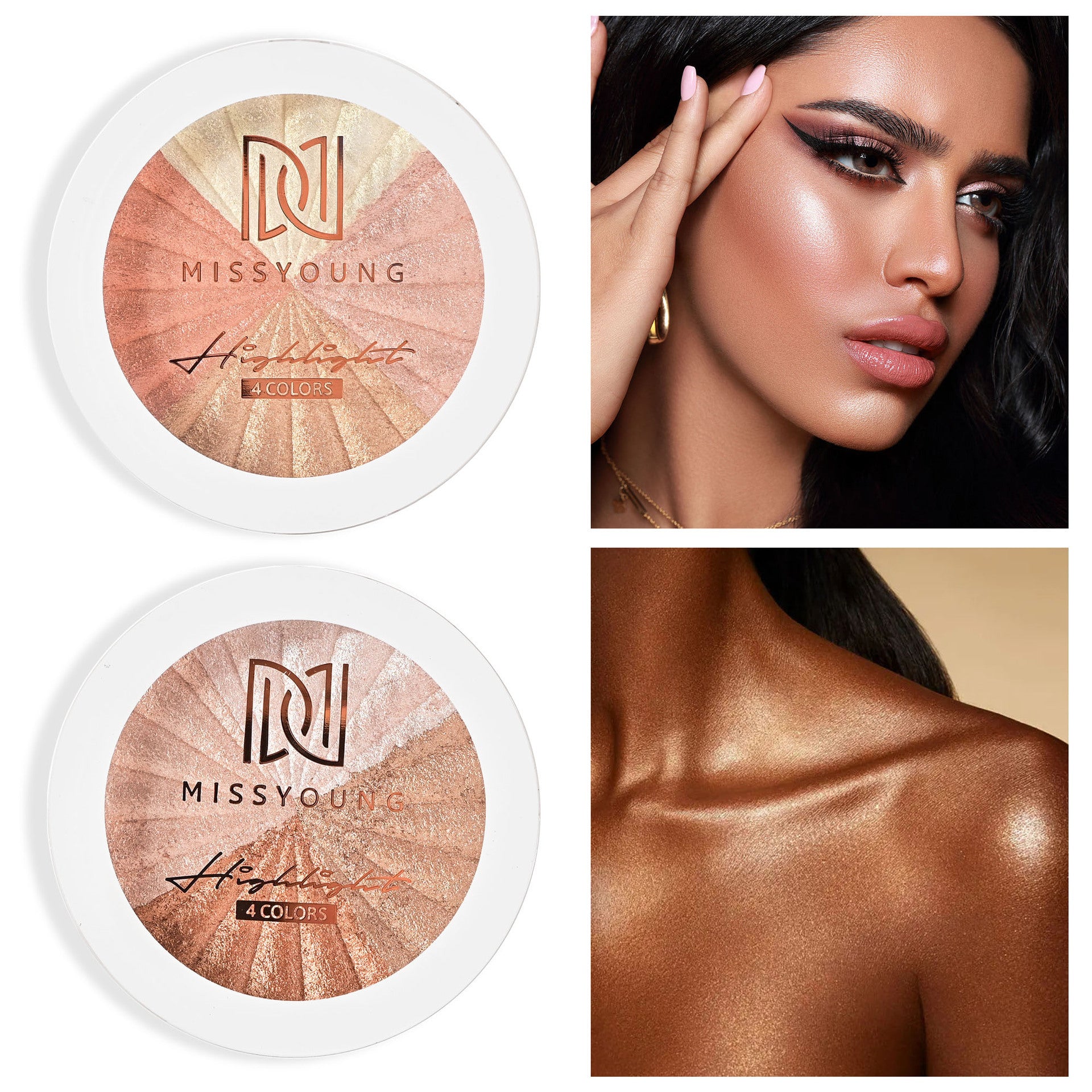 Shimmer Contouring Powder Highlight Face Brightening Powder