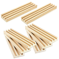 Wooden Domino Rack Set - Domino Tray Storage Rack - Anti Slip Base