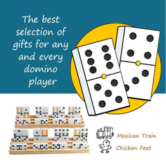 Wooden Domino Rack Set - Domino Tray Storage Rack - Anti Slip Base