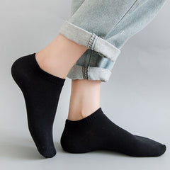 5 Pairs Comfy Ankle Socks Solid Ankle Sock Pack Men's Stockings