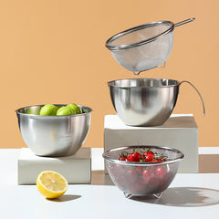 Stainless Steel Baking Basin Fruit Drainer For Kitchen
