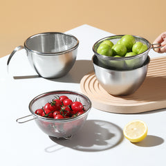 Stainless Steel Baking Basin Fruit Drainer For Kitchen