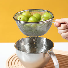 Stainless Steel Baking Basin Fruit Drainer For Kitchen