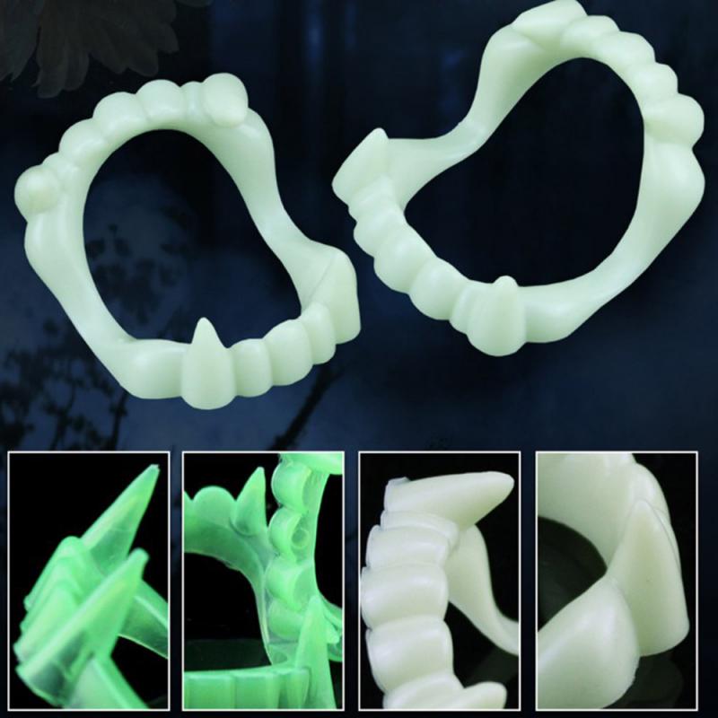 Glow-in-the-Dark Dentures for Halloween Masquerade Party