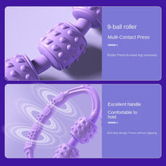 9 Wheels Circular Leg Clamps Muscle Roller for Body Massage