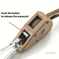 Adjustable Metal Pulley Wind Rope w/ Fixed Buckle for Tent
