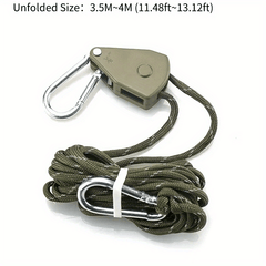 Adjustable Metal Pulley Wind Rope w/ Fixed Buckle for Tent