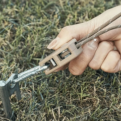 Adjustable Metal Pulley Wind Rope w/ Fixed Buckle for Tent