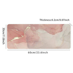 Pink Marble Grain Desk Mat Gaming Mouse Pad