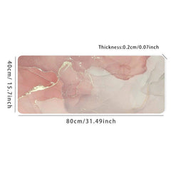 Pink Marble Grain Desk Mat Gaming Mouse Pad