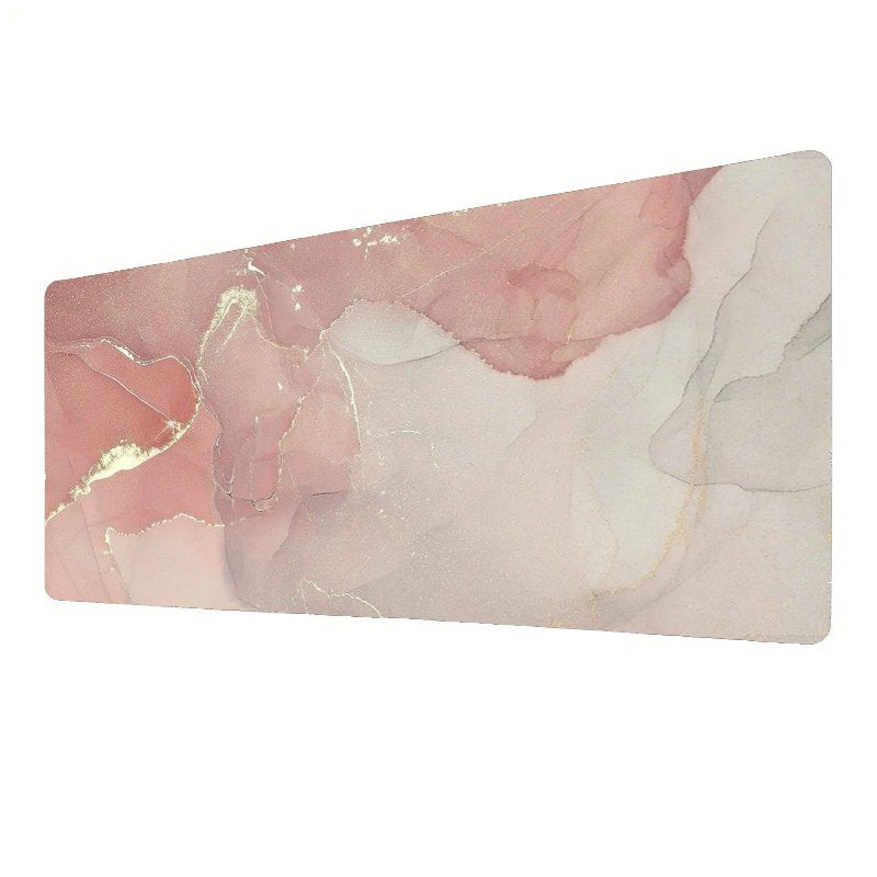 Pink Marble Grain Desk Mat Gaming Mouse Pad