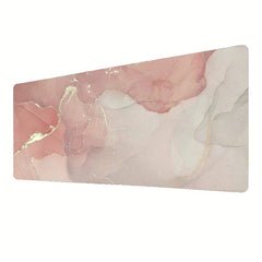 Pink Marble Grain Desk Mat Gaming Mouse Pad