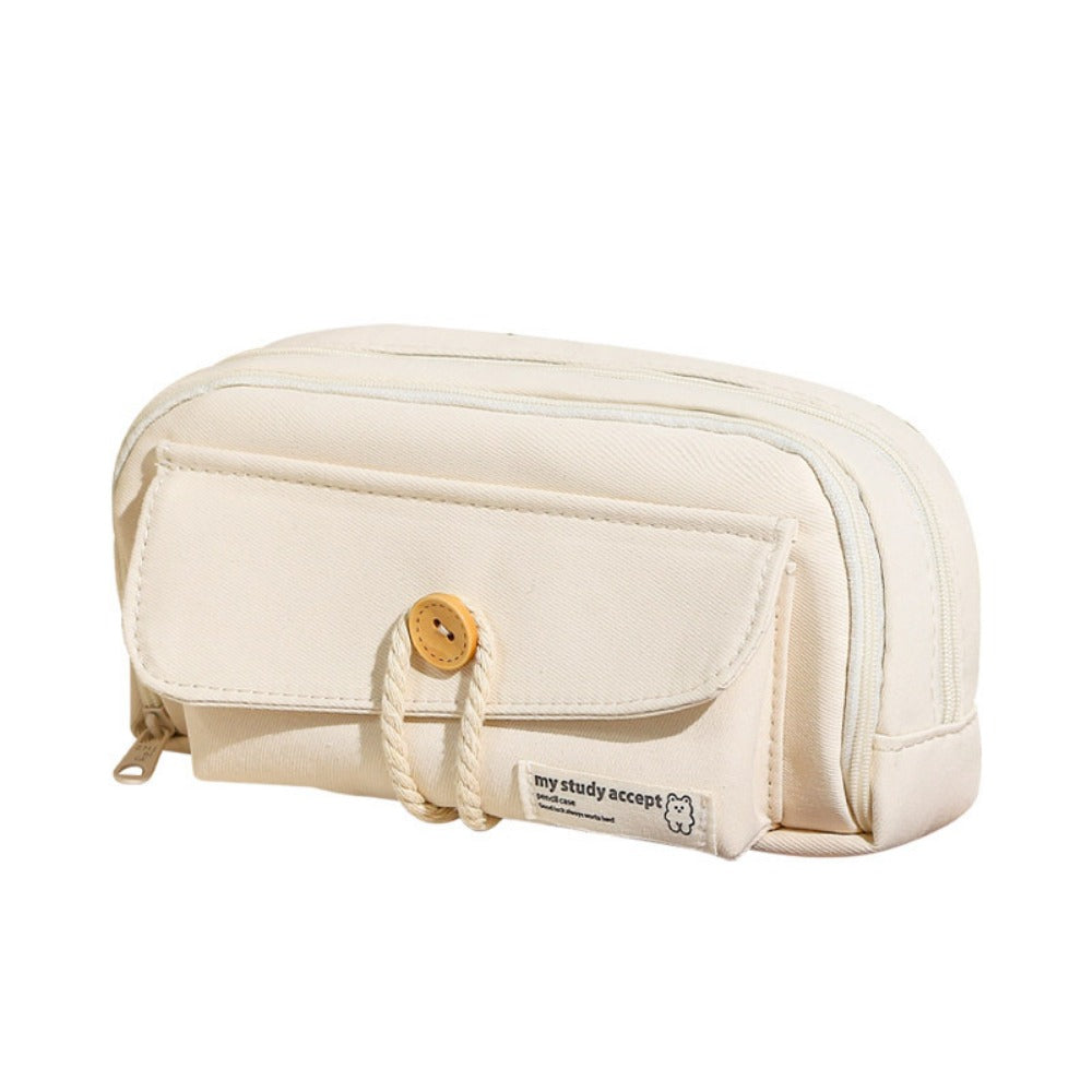 Roomy Zipper Makeup Brush Organizer Bag Pencil Case