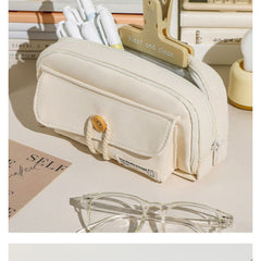 Roomy Zipper Makeup Brush Organizer Bag Pencil Case