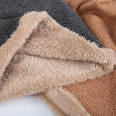 Velvet Warm Woolen Windproof Hat Ear Protection Neck Scarf Knitted Hat