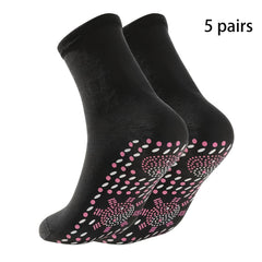 5 Pairs Foot Massage Heating Socks Non slip Winter Warm Socks