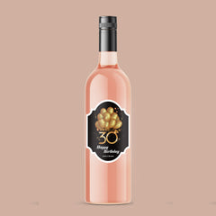 2pcs 30th Happy Birthday Bottle Label Wine Bottle Stickers Self Adhesive
