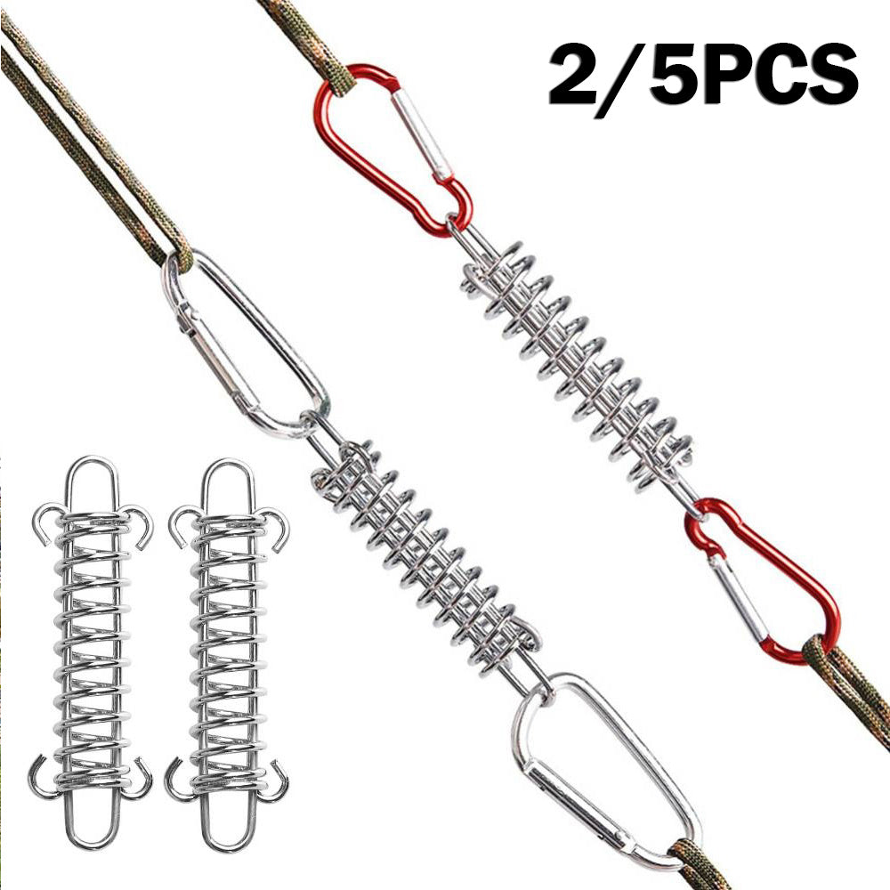 5pcs Aluminum Wind Rope Buckles Spring Hook for Camping