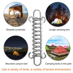 5pcs Aluminum Wind Rope Buckles Spring Hook for Camping