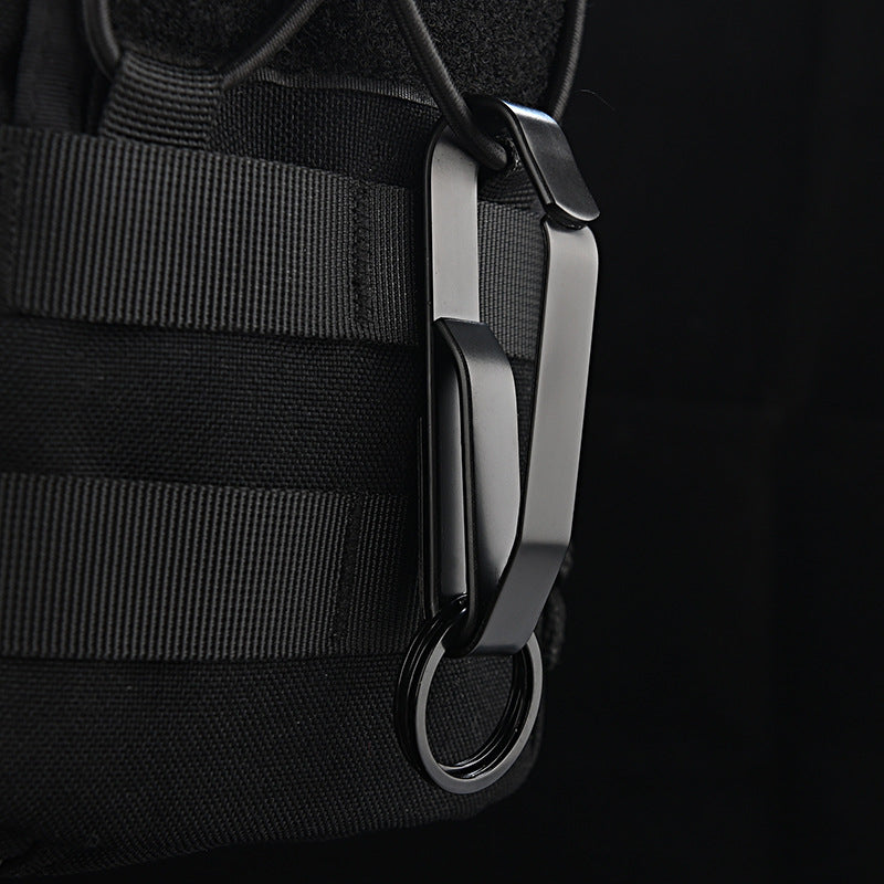 Stainless Steel Webbing Buckle Waist Keychain