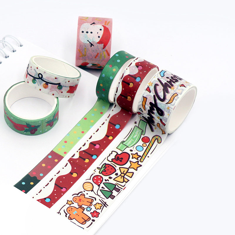 Christmas Washi Tape Rolls - Perfect for Bullet Journal Kids DIY Crafts Holiday