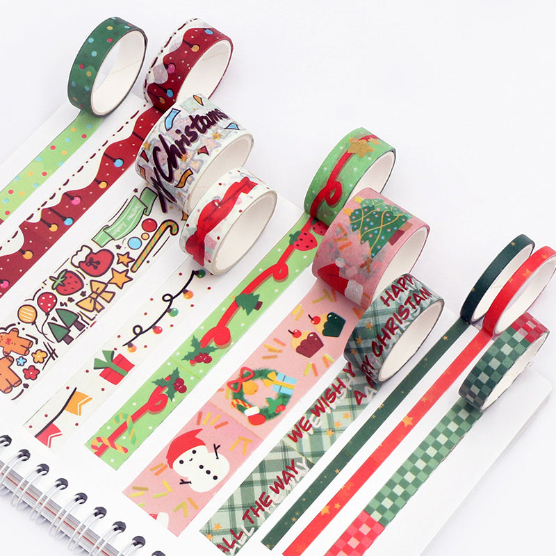 Christmas Washi Tape Rolls - Perfect for Bullet Journal Kids DIY Crafts Holiday