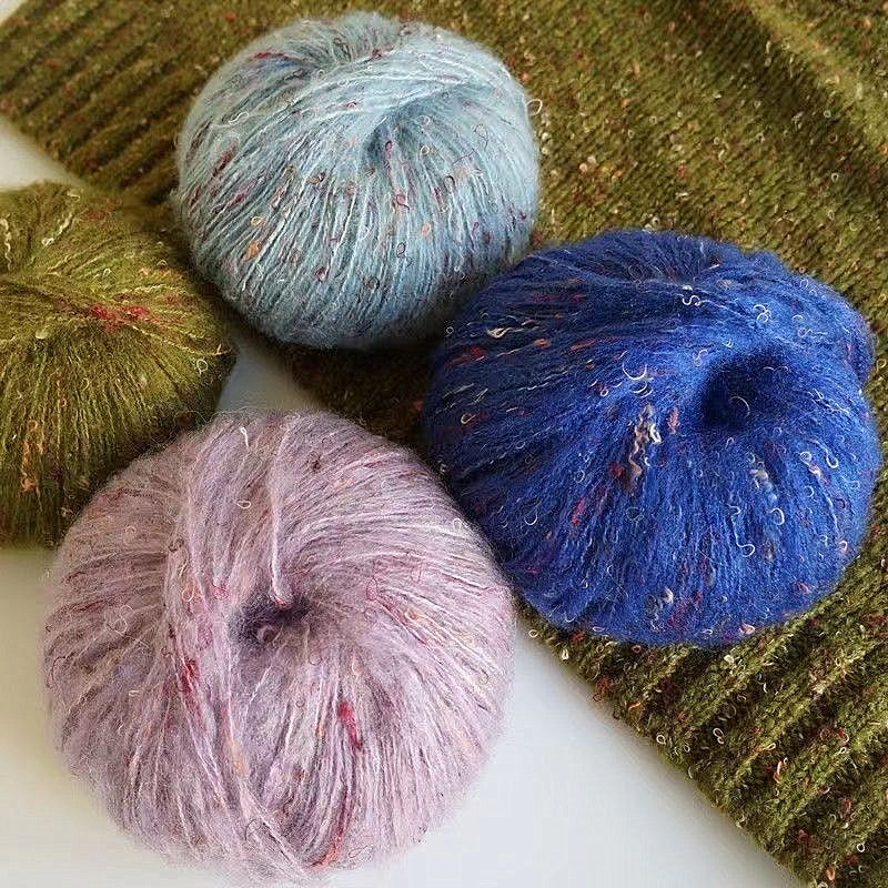 1pc Mohair Yarn Fine Good Yarn Crochet Plush Hand Knitting Thread
