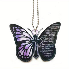 Butterfly Cross Keychain Pendant Bag Decoration Ornament Key Chain