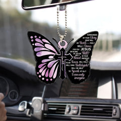 Butterfly Cross Keychain Pendant Bag Decoration Ornament Key Chain