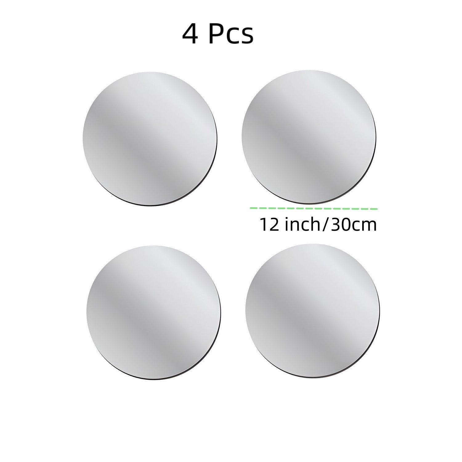 6pcs 3D Acrylic Mirror Stickers Self Adhesive Circular Mirror Decor