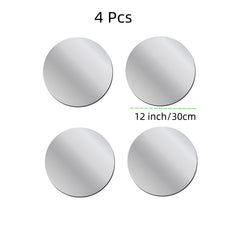 6pcs 3D Acrylic Mirror Stickers Self Adhesive Circular Mirror Decor