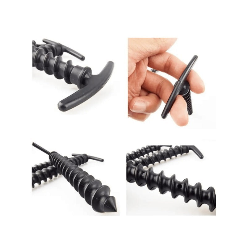 10pcs Camping Peg Ground Nails Screw Stakes Hiking Tent Stakes