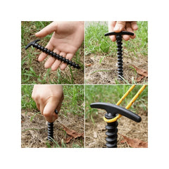10pcs Camping Peg Ground Nails Screw Stakes Hiking Tent Stakes