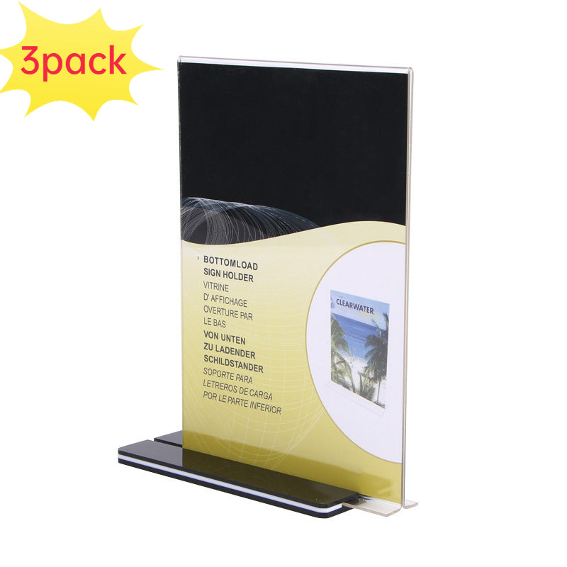 3pcs Acrylic Display Board Desktop Conference Table Card List Table Sign