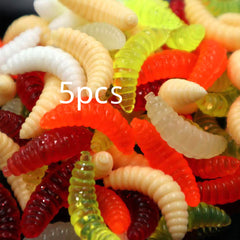 5pcs Artificial Fishing Bait Simulation Breadworm Lure Soft Worm Bait