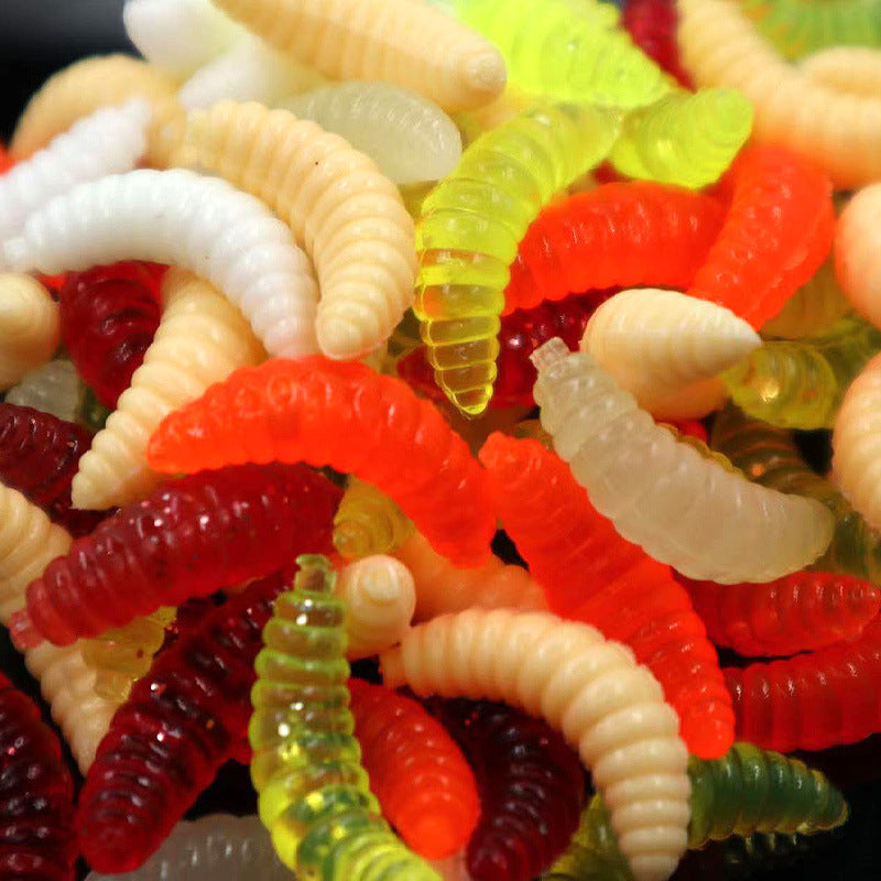 5pcs Artificial Fishing Bait Simulation Breadworm Lure Soft Worm Bait