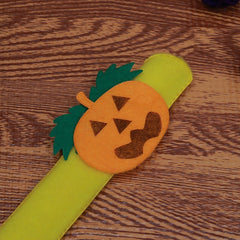 10pcs Halloween Snap Bracelet Party Supplies Ghost Pumpkin Bat Decor
