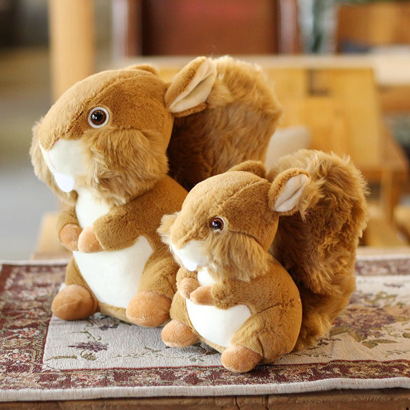 Lifelike Squirrel Raccoon Plush Toy Simulation Stuffed Doll Toy