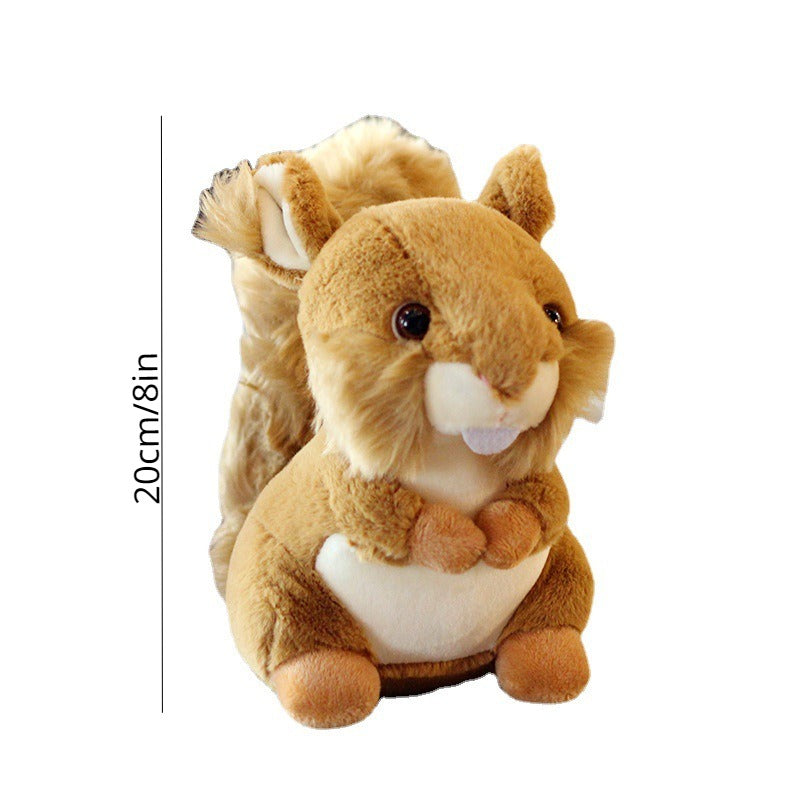 Lifelike Squirrel Raccoon Plush Toy Simulation Stuffed Doll Toy