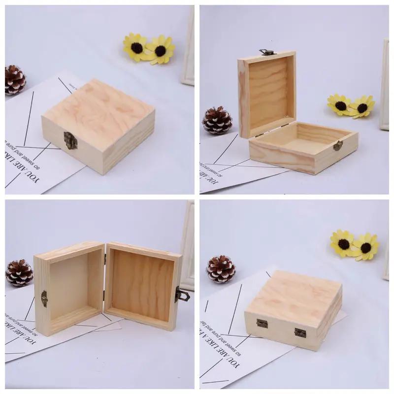 Wooden Jewelry Storage Box Tabletop Decor